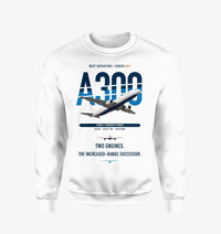 Thumbnail for Airbus A300B4 design on white sweatshirt