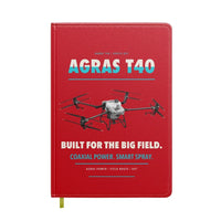 Thumbnail for DJI Agras T40 design on red notebook