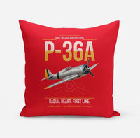 Thumbnail for P-36A Hawk design on red pillow