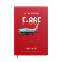 Thumbnail for F-86F Sabre Sweep The Sky design on red notebook
