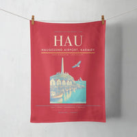Thumbnail for Haugesund Airport, Karmøy (HAU) design on red towel
