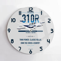Thumbnail for Cessna 310R design on light gray no frame wall clock