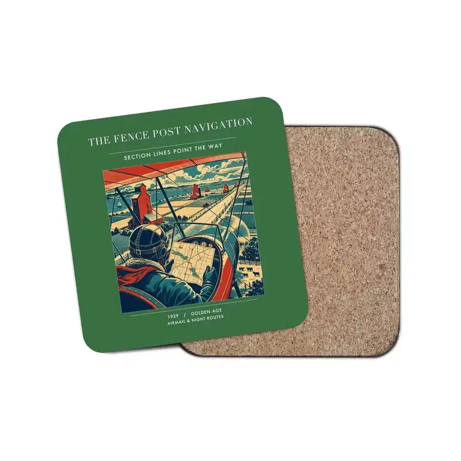 The Fence Post Navigation - Designed Coasters design on green 1-piece