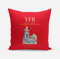 Thumbnail for Iqaluit Airport (YFB) design on red pillow