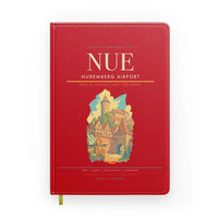 Thumbnail for Nuremberg Airport (NUE) design on red notebook