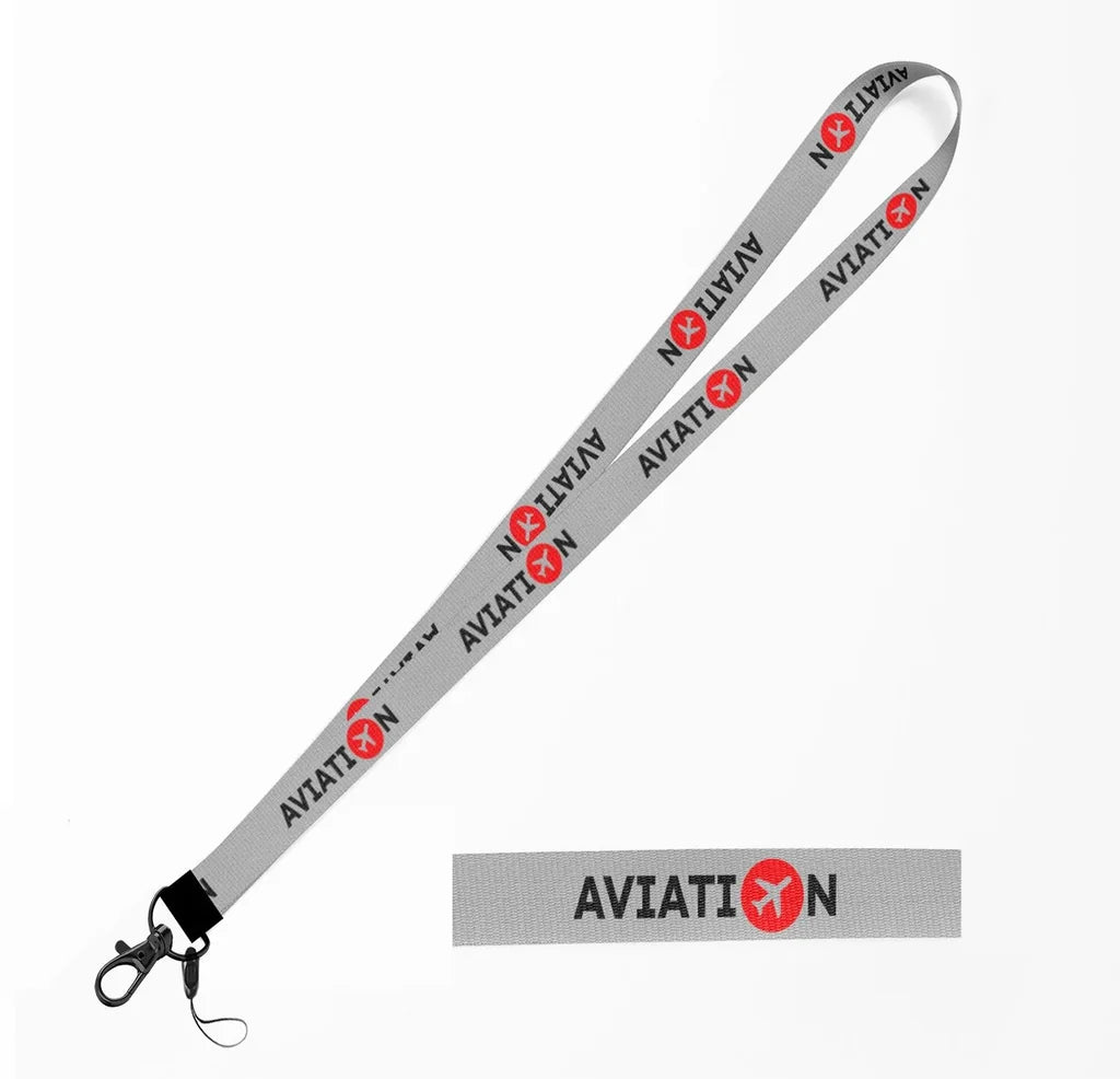 Aviation lanyard - light gray