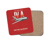 Thumbnail for Dassault Mystère IV A design on red 1 piece coaster