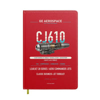 Thumbnail for CJ610 design on red notebook