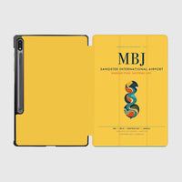 Thumbnail for Sangster International Airport (MBJ) design on yellow samsung tablet tablet case