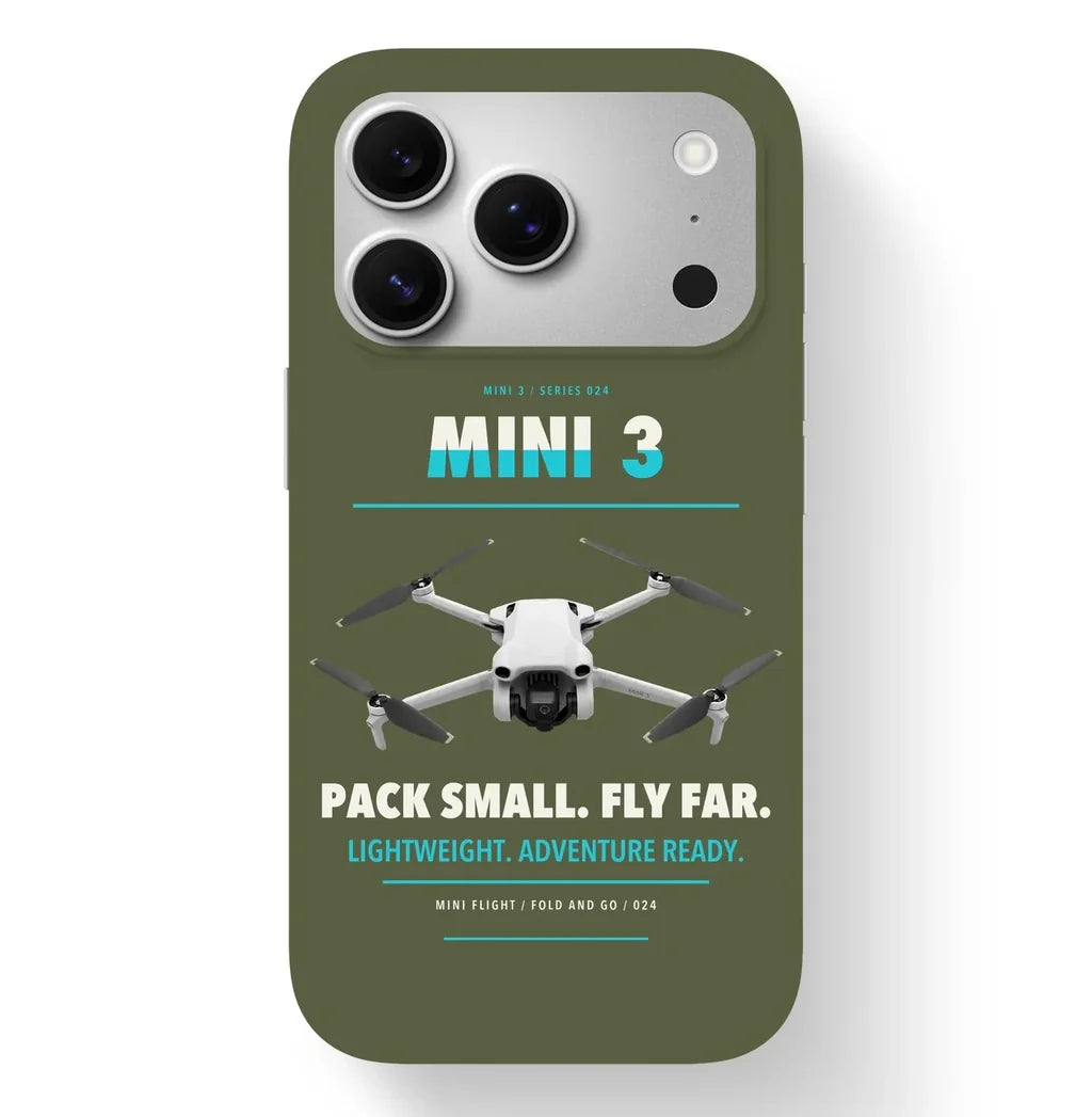 DJI Mini 3 Case design on green army iphone case