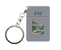 Thumbnail for Nîmes-Alès-Camargue-Cévennes Airport (FNI) design on gray key chain