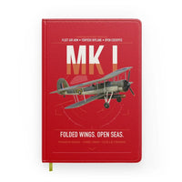 Thumbnail for Fairey Swordfish Mk I design on red notebook