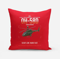 Thumbnail for Bell OH-58D Kiowa Warrior design on red pillow