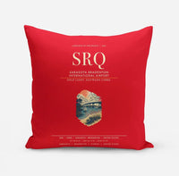 Thumbnail for Sarasota Bradenton International Airport (SRQ) design on red pillow