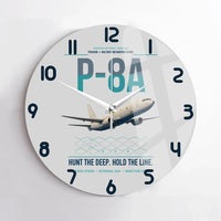 Thumbnail for P-8A Poseidon design on light gray no frame wall clock