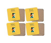Thumbnail for Valencia Airport (VLC) design on yellow 4 pieces set coaster