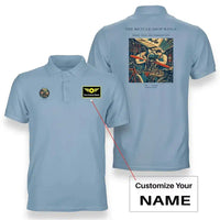 Thumbnail for VINTAGE G4323 - The Bicycle Shop Wings - Double-Side Polo T-Shirt design on lightblue+name