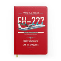 Thumbnail for Fairchild Hiller FH-227B design on red notebook
