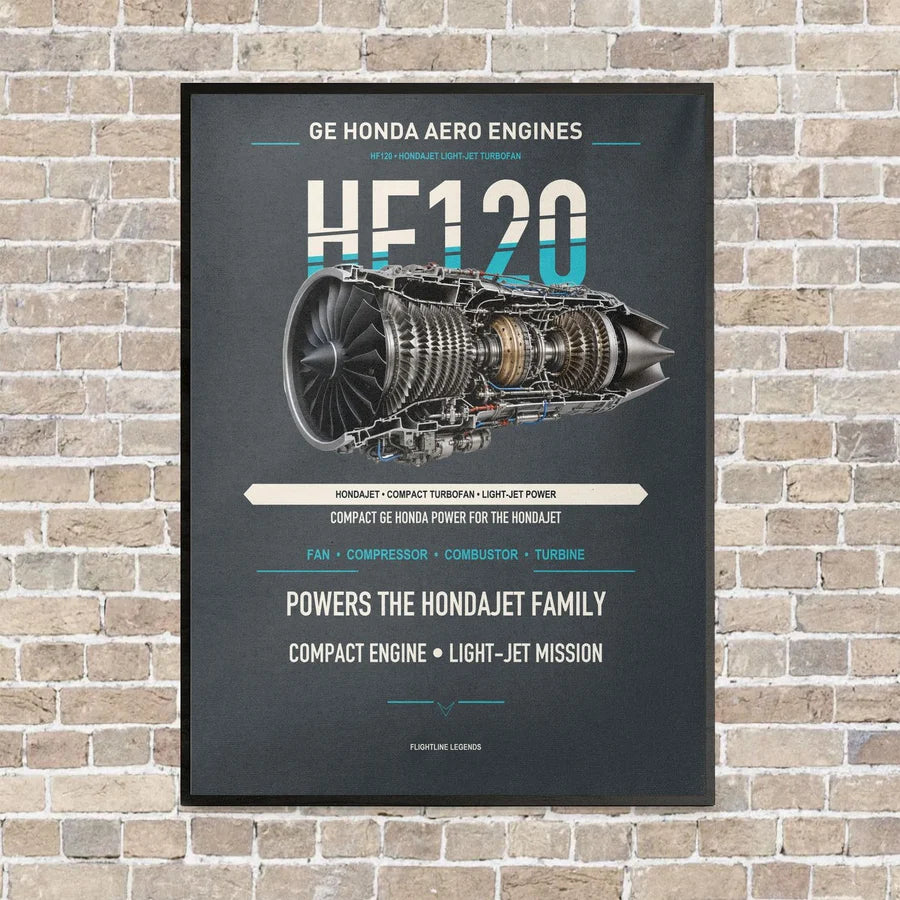 HF120 vertical canvas print - framed - gray background