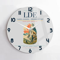 Thumbnail for Tarbes–Lourdes–Pyrénées Airport (LDE) design on light gray no frame wall clock