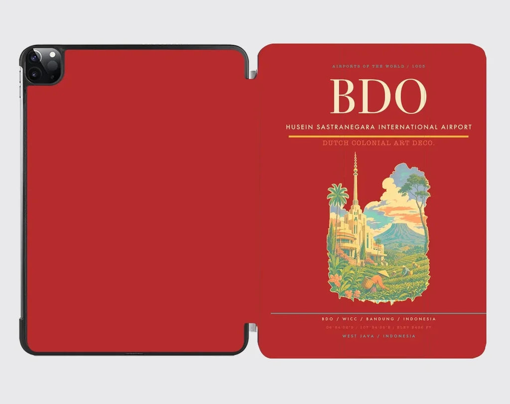 Husein Sastranegara International Airport (BDO) design on red ipad tablet case