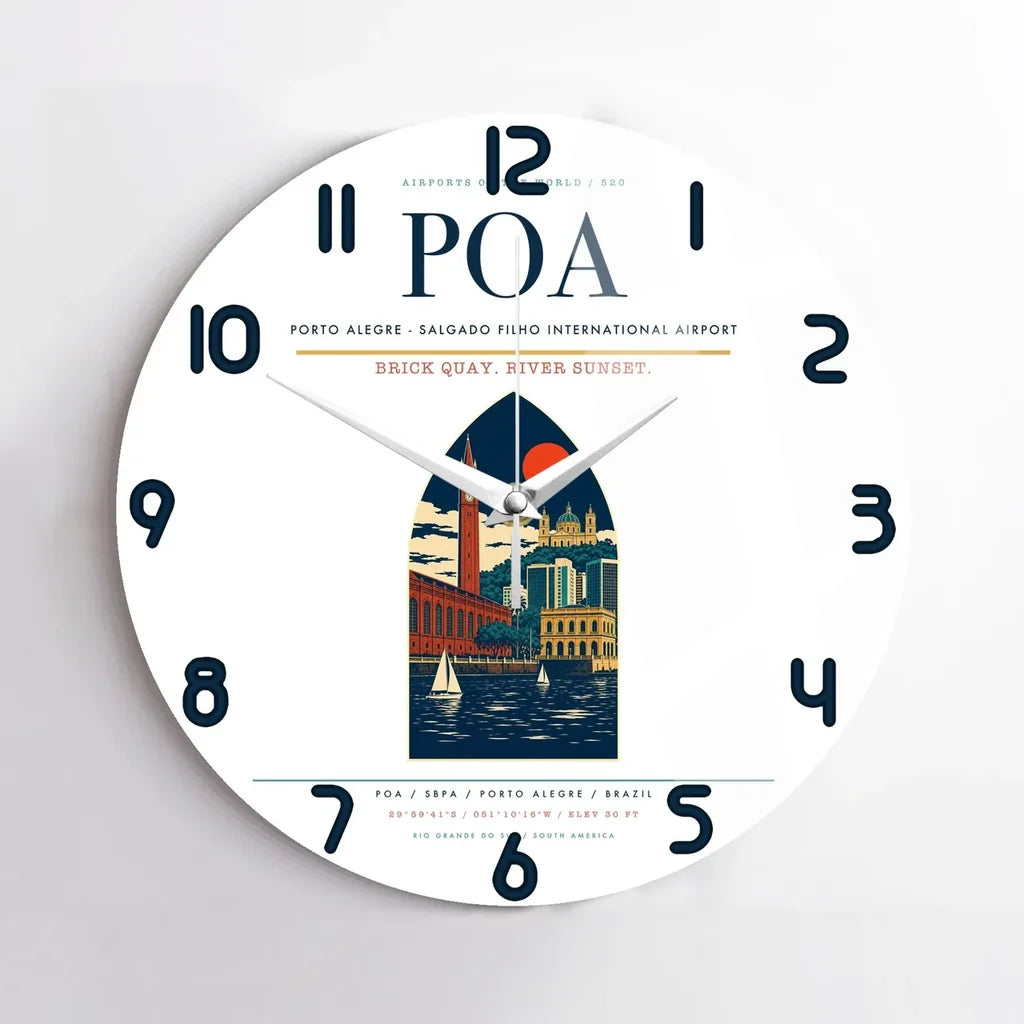 Porto Alegre - Salgado Filho International Airport POA Wall-Clock No-Frame - White