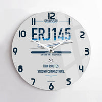 Thumbnail for Embraer ERJ145 design on light gray no frame wall clock