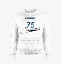 Thumbnail for Bombardier Learjet 75 Liberty design on white sweatshirt