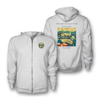 Thumbnail for VINTAGE G4107 - The First Flight Cover - Premium Zipped Hoodie design on white