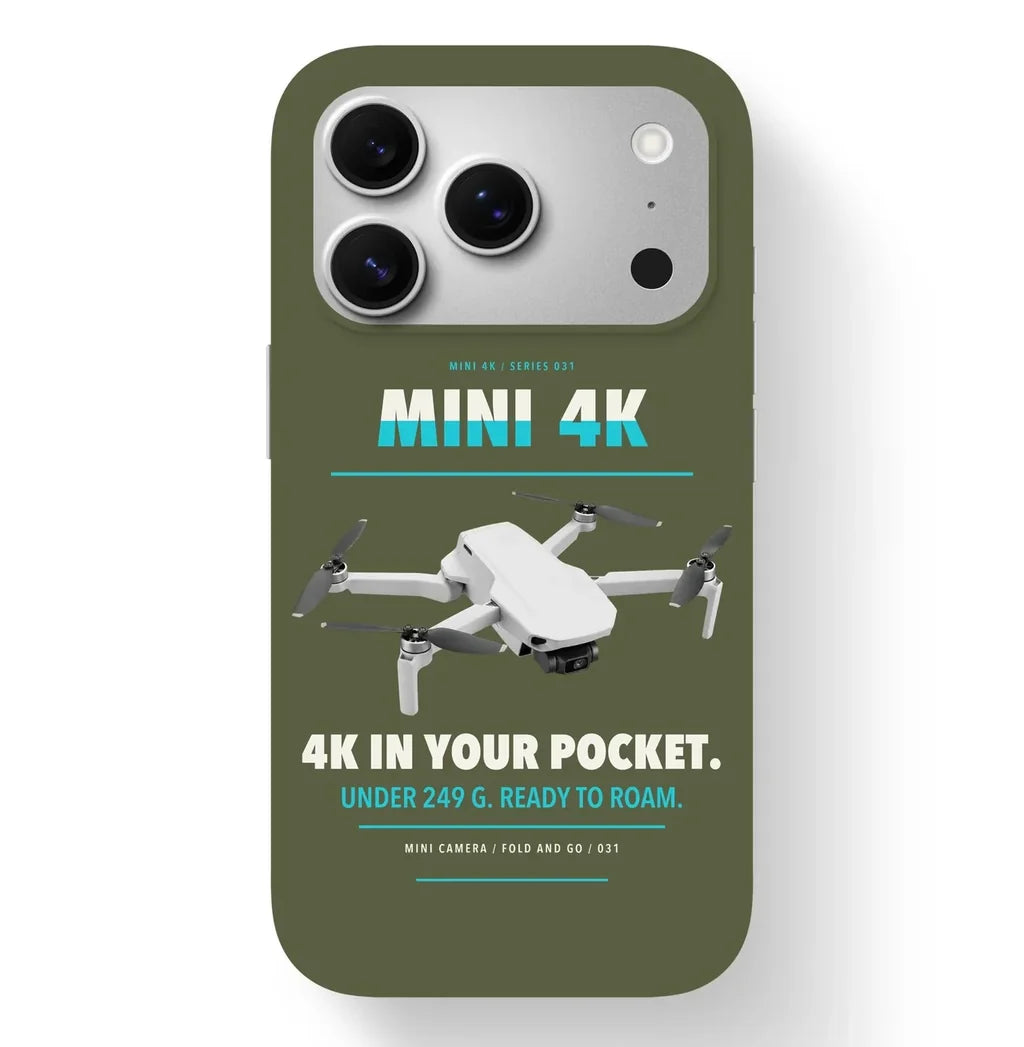 DJI Mini 4K Case design on green army iphone case