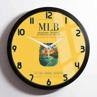 Thumbnail for Melbourne Orlando International Airport (MLB) design on yellow framed wall clock
