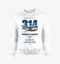 Thumbnail for Boeing 314 Clipper design on white sweatshirt