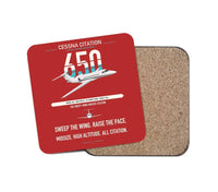 Thumbnail for Cessna Citation 650 - Citation III design on red 1 piece coaster
