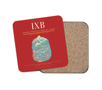 Thumbnail for Bagdogra International Airport (IXB) design on red 1 piece coaster