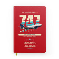 Thumbnail for Boeing 747SP design on red notebook