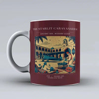 Thumbnail for VINTAGE G4336 - The Starlit Caravanserai - Ceramic Mug design on darkred