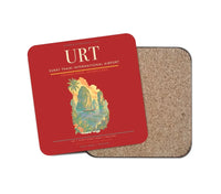 Thumbnail for Surat Thani International Airport (URT) design on red 1 piece coaster