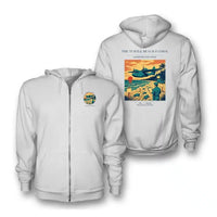 Thumbnail for VINTAGE G4443 - The Turtle Beach Patrol - Premium Zipped Hoodie design on white