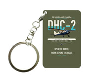 Thumbnail for DHC-2 Beaver Mk I design on green army designed key chain, double-side print