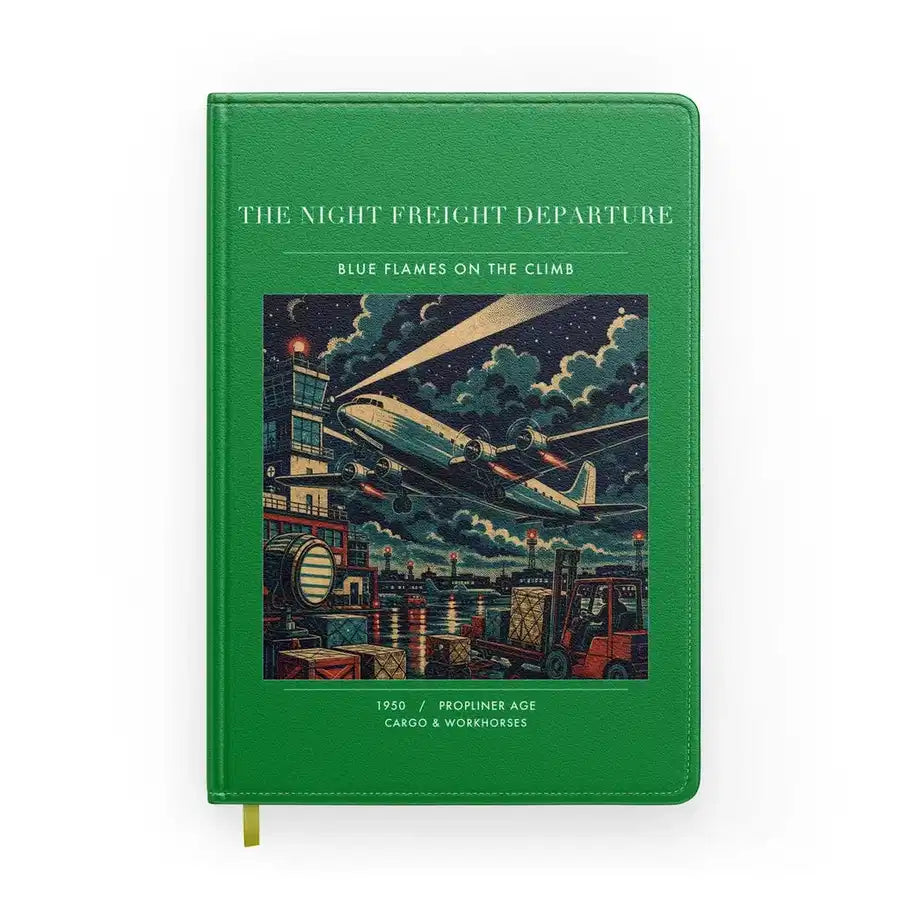 VINTAGE G4248 - The Night Freight Departure - Designed Notebooks design on green