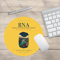 Thumbnail for Nashville International Airport (BNA) design on yellow round mouse pad