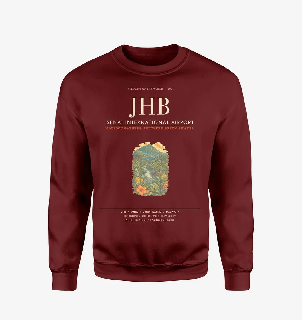 Senai International Airport JHB Sweatshirt - Wine Red