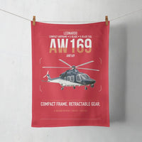 Thumbnail for Leonardo AW169 design on red towel