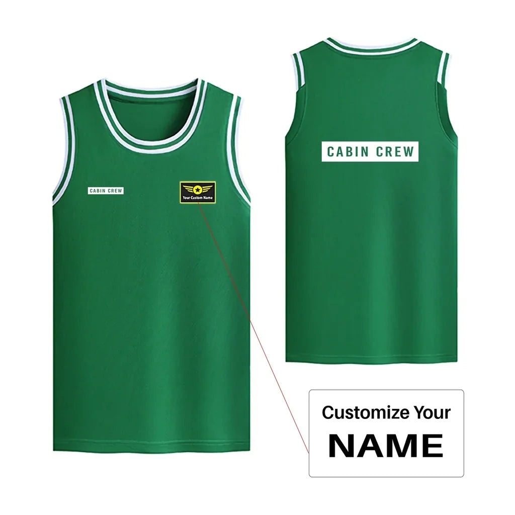 Customisable Cabin Crew Text Basketball Print - view 7