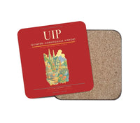 Thumbnail for Quimper–Cornouaille Airport (UIP) design on red 1 piece coaster
