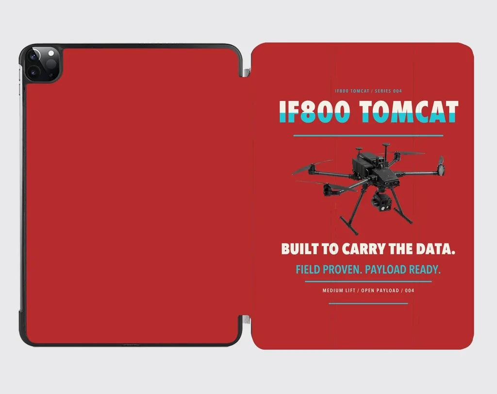 Inspired Flight IF800 Tomcat design on red ipad tablet case