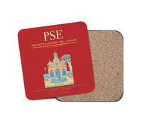 Thumbnail for Mercedita Airport (PSE) design on red 1 piece coaster
