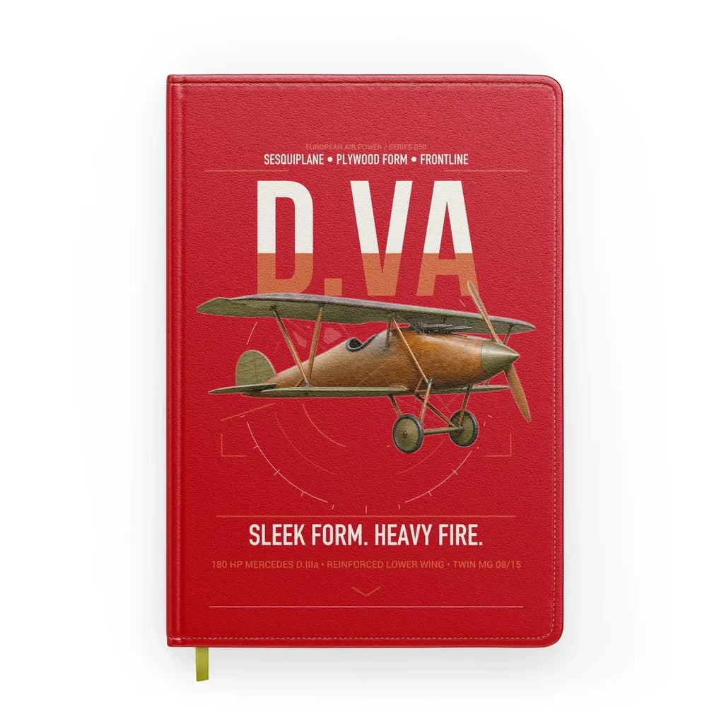 Albatros D.Va design on red notebook