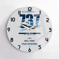 Thumbnail for Boeing 737-500 Classic design on light gray no frame wall clock