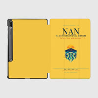 Thumbnail for Nadi International Airport (NAN) design on yellow samsung tablet tablet case